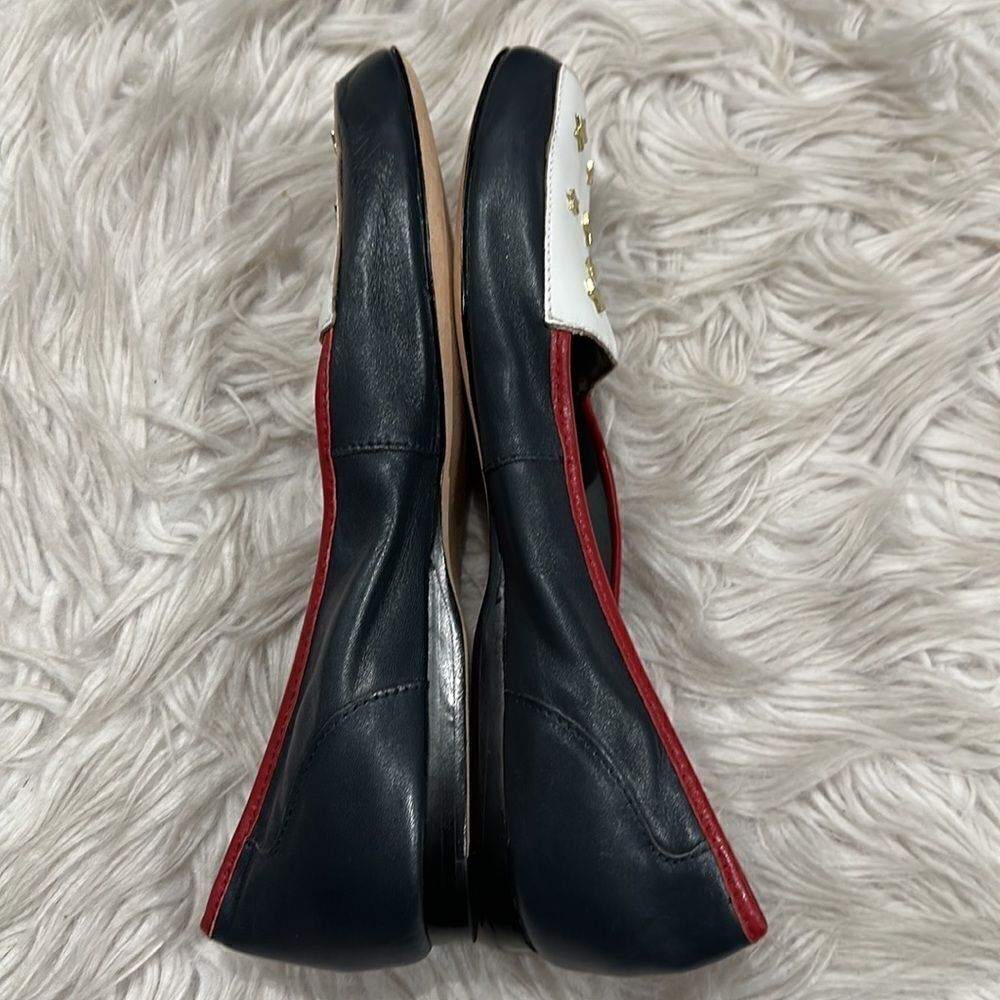 Array Salute Leather Red White And Blue Star Embellished Slip On Loafer Sz 10N - Picture 6 of 14
